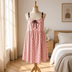 Bloom Chic Pink Heart Baby Doll Dress